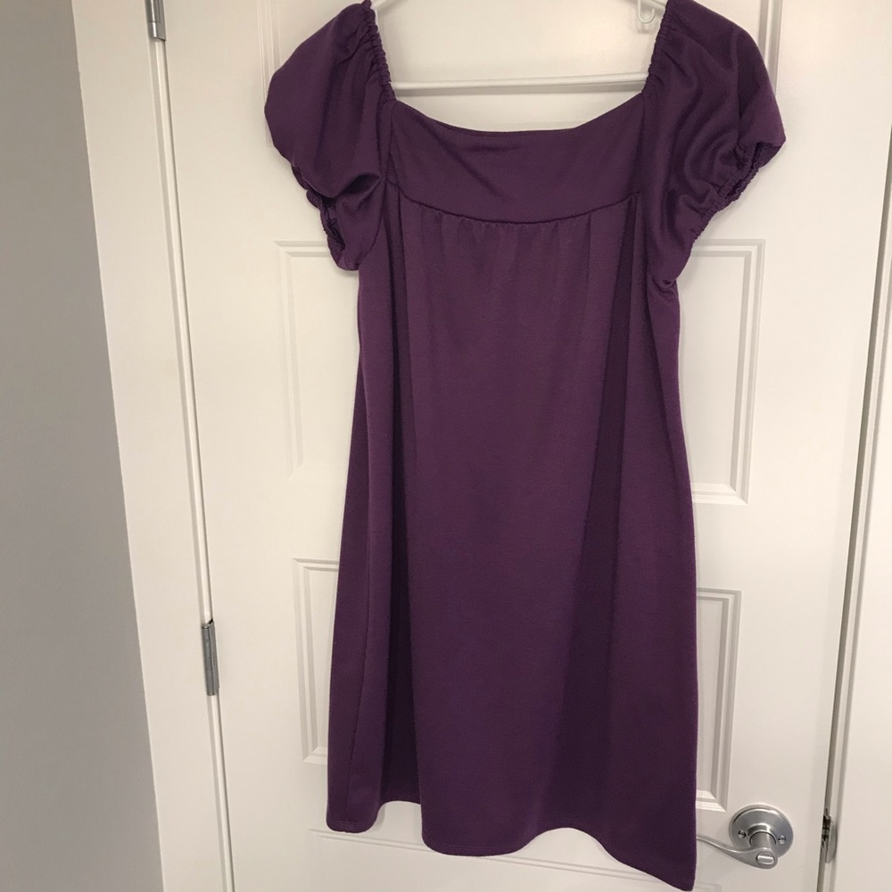 Purple shift dress
